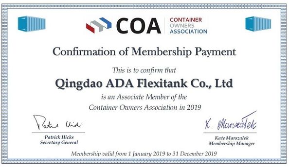 Китай Qingdao ADA Flexitank Co., Ltd Сертификаты